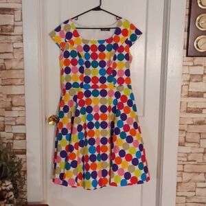 PUKAVT polka dot dress women's size 2xlarge